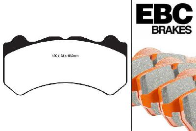 DP91983, Nissan GT-R (R35), 3.8 Twin Turbo 523 PK 2011-2012, EBC Orangestuff remblokken set vooras, Voor modellen met Brembo remklauwen aan de vooras, Voor modellen met een remschijf diameter 390mm