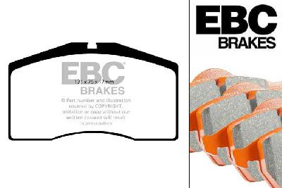 DP9997, Porsche 911 (993), 3.6 Twin Turbo GT2 1996-1997, EBC Orangestuff remblokken set vooras, Voor modellen met Brembo remklauwen aan de vooras, Voor modellen met een remschijf diameter 322mm