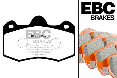 DP9036, Seat Ibiza (6J), 1.4 Turbo 180 PK 2009-2015, EBC Orangestuff remblokken set vooras, Voor modellen met AP remklauwen aan de vooras, Voor modellen met een remschijf diameter 312mm