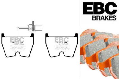 DP91513, VW Phaeton, 5.0 TD (8 Pad Set) 313 PK 2004-2007, EBC Orangestuff remblokken set vooras, Voor modellen met Brembo remklauwen aan de vooras, Voor modellen met een remschijf diameter 365mm