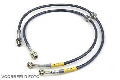 XVO-15690-B4-Smoke, 4-delige set, VW, Jetta, Jetta 1.4 16V TSI, Motor code: BMY 1390CC 103KW, 07/06-08/08, Goodridge metaal omvlochten remleidingen set
