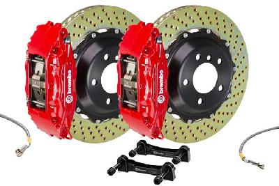 Brembo Big Brake Kit Red, 355x32mm 2-Piece rotor Drilled, 4 piston caliper, Brembo H Caliper, Audi, A3 (8V) 1.4 TFSI, 1.6TDI Front, 2013-