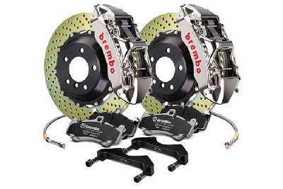 Brembo Big Brake Kit GT-R, 380x34mm 2-Piece rotor Drilled, 6 piston caliper, Brembo N Caliper, Audi, A6 3.0T Front (with OE Disc 356mm/330mm) (C7), 2012-