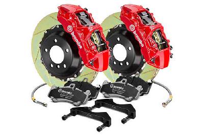 Brembo Big Brake Kit Red, 380x34mm 2-Piece rotor Slotted, 6 piston caliper, Brembo N Caliper, Audi, A6 3.0T Front (with OE Disc 356mm/330mm) (C7), 2012-