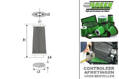 GRG491618, Green vervangingsluchtfilter, Porsche, Boxster (987), 3.4 S, 310 pk, 02/2009-