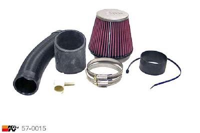 57-0015, K&N 57i Kit, Ford Fiesta XR2i, 1.6, 104PK, 1989-1994, XR2i CVH zonder regelklep in luchtfilterkast