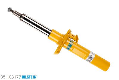 35-108177, Bilstein B6  Sport Schokdemper vooras, Audi A3 Sportback (8PA), "1.2 TSI,  1.4 TFSI,  1.6,  1.6 FSI,  1.6 TDI,1.8 TFSI,  1.8 TFSI quattro,  1.9 TDI,  2.0,2.0 FSI,  2.0 TDI,  2.0 TDI 16V,2.0 TDI 16V quattro,  2.0 TDI quattro,2.0 TFSI,  2.0 TFSI quattro,3.2 V6 quattro", 09/2004-, with standard chassis, without electronic suspension control / Front axle strutdiameter 55 mm, Standaard lengte, geschikt voor gebruik met verlagingsveren tot -40mm