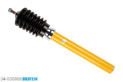 34-030868, Bilstein B6  Sport Schokdemper vooras, Audi S/RS 80 (8C, B4), "2.0 E 16V quattro,  2.0 E quattro,2.0 quattro,  2.3 E quattro,  2.6 quattro,2.8 quattro,  S2 quattro", 09/1991-12/1994, Front axle strutdiameter 55 mm, Standaard lengte, geschikt voor gebruik met verlagingsveren tot -40mm