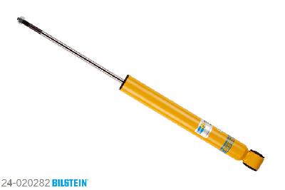 24-020282, Bilstein B6  Sport Schokdemper achteras, BMW 3 (E30), 323 i,  324 d,  324 td,  325 e 2.7,  325 i, 09/1982-11/1989, with M-technics / Front axle outside diameter strut 51 mm, Standaard lengte, geschikt voor gebruik met verlagingsveren tot -40mm
