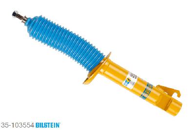 35-103554, Bilstein B6  Sport Schokdemper vooras rechts, Mazda 2 (DY), 1.25,  1.4,  1.4 CD,  1.6, 04/2003-, with standard chassis, with sports suspension, Standaard lengte, geschikt voor gebruik met verlagingsveren tot -40mm