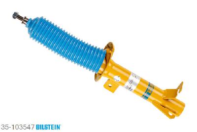 35-103547, Bilstein B6  Sport Schokdemper vooras links, Mazda 2 (DY), 1.25,  1.4,  1.4 CD,  1.6, 04/2003-, with standard chassis, with sports suspension, Standaard lengte, geschikt voor gebruik met verlagingsveren tot -40mm
