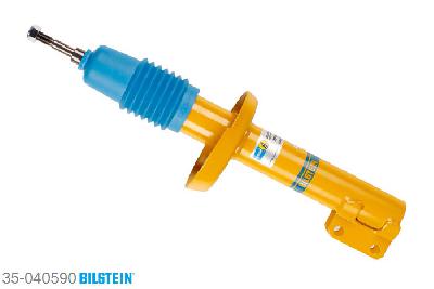 35-040590, Bilstein B6  Sport Schokdemper vooras, Opel CORSA B (73_, 78_, 79_), "1.0 i 12V,  1.2 i,  1.2 i 16V,  1.3,  1.4,1.4 i,  1.4 i 16V,  1.4 Si,  1.5 D,  1.5 TD,1.6 GSI 16V,  1.6 i 16V,  1.7 D", 02/1996-12/2002, Standaard lengte, geschikt voor gebruik met verlagingsveren tot -40mm