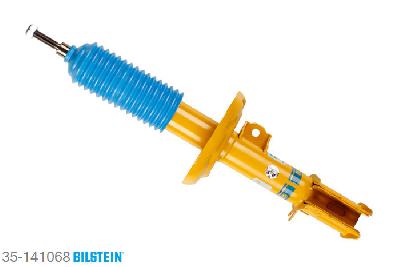35-141068, Bilstein B6  Sport Schokdemper vooras links, Opel CORSA C (F08, F68), "1.0,  1.2,  1.2 Twinport,  1.3 CDTI,  1.4,1.4 Twinport,  1.6,  1.7 CDTI,  1.7 DI,1.7 DTI,  1.8", 09/2000-, with sports suspension / Rear axle thread: M14, Standaard lengte, geschikt voor gebruik met verlagingsveren tot -40mm