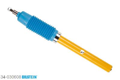 34-030608, Bilstein B6  Sport Schokdemper vooras, Peugeot 106 II (1), "1.0 i,  1.1,  1.1 i,  1.4 i,  1.5 D,  1.6 i,1.6 S16", 05/1996-, Front axle charakteristic: 96/46, Length: 575 mm / Rear axle charakteristic: 290/180, Length: 329 mm, Standaard lengte, geschikt voor gebruik met verlagingsveren tot -40mm