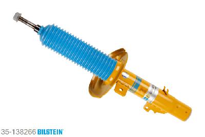 35-138266, Bilstein B6  Sport Schokdemper vooras links, Peugeot 207 (WA_, WC_), "1.4,  1.4 16V,  1.4 Bioflex,  1.4 HDi,1.6 16V,  1.6 16V RC,  1.6 16V Turbo,1.6 16V VTi,  1.6 Flex,  1.6 HDi,  1.9 D,2.0 HDi", 02/2006-, with standard chassis / Front axle strutdiameter 47 mm, Standaard lengte, geschikt voor gebruik met verlagingsveren tot -40mm