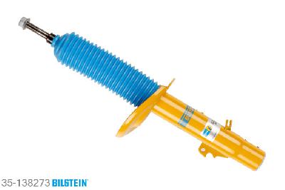 35-138273, Bilstein B6  Sport Schokdemper vooras rechts, Peugeot 207 Saloon, "1.4,  1.4 Bioflex,  1.6 Bioflex,  1.9 XSD,2.0 HDi", 12/2007-, with standard chassis / Front axle strutdiameter 47 mm, Standaard lengte, geschikt voor gebruik met verlagingsveren tot -40mm