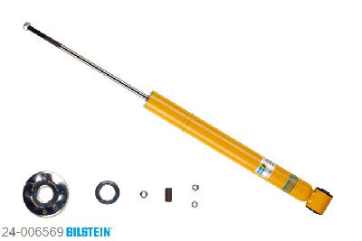 24-006569, Bilstein B6  Sport Schokdemper achteras, VW JETTA II (19E, 1G2), "1.3,  1.3 CAT,  1.6,  1.6 D,  1.6 TD,  1.8,1.8 16V,  1.8 CAT,  2.0", 01/1984-07/1992, Front axle for bolted struts only / Rear axle Height Adjustable, Standaard lengte, geschikt voor gebruik met verlagingsveren tot -40mm