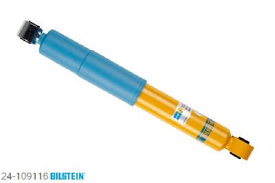 24-109116, Bilstein B6  Sport Schokdemper achteras, VW TRANSPORTER V Box (7HA, 7HH, 7EA, 7EH), "1.9 TDI,  2.0,  2.0 BiTDI,  2.0 BiTDI 4motion,2.0 TDI,  2.0 TDI 4motion,  2.0 TSI,2.0 TSI 4motion,  2.5 TDI,  2.5 TDI 4motion,3.2 4motion,  3.2 V6", 02/2004-, without sport chassis, not for: 1BH, not for: 1BV, Standaard lengte, geschikt voor gebruik met verlagingsveren tot -40mm