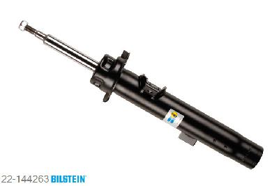 22-144263, Bilstein B4  Gas Schokdemper vooras rechts, BMW 1 (E81, E87), "116 i,  116d,  116i,  118 d,  118 i,  118d,118i,  120 i,  120d,  120i,  123d,  130i,2.0", 09/2006-09/2012, with standard chassis, Standaard lengte, geschikt voor gebruik met verlagingsveren tot -30mm