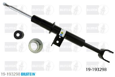 19-193298, Bilstein B4  Gas Schokdemper vooras links, BMW 5 (F10), "520d,  520i,  523i,  525d,  528i,  530d,  530i,535d,  535i,  550i,  ActiveHybrid", 03/2010-, with standard chassis, without electronic suspension control, Standaard lengte, geschikt voor gebruik met verlagingsveren tot -30mm