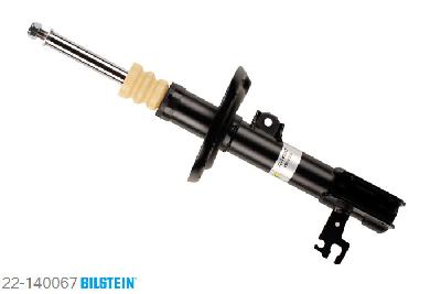 22-140067, Bilstein B4  Gas Schokdemper vooras links, Cadillac BLS, 1.9 D,  2.0 T,  2.0 T Flexpower,  2.8 T, 04/2006-, with standard chassis, with sports suspension, Standaard lengte, geschikt voor gebruik met verlagingsveren tot -30mm