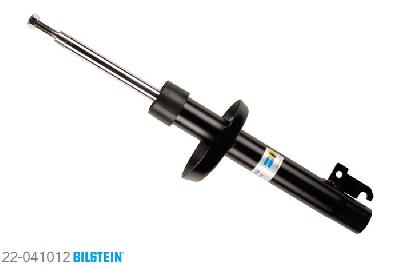 22-041012, Bilstein B4  Gas Schokdemper vooras, Ford FIESTA III (GFJ), 1.0,  1.3,  1.3 CAT,  1.8 D, 03/1989-01/1997, Front axle strutdiameter 44 mm, Standaard lengte, geschikt voor gebruik met verlagingsveren tot -30mm