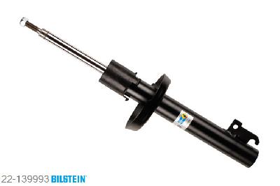 22-139993, Bilstein B4  Gas Schokdemper vooras, Ford FIESTA III (GFJ), 1.1,  1.3 CAT,  1.4,  1.4 CAT, 03/1989-01/1997, mark: C,CL,Ghia,Youth,Van / Front axle strutdiameter 45,5 mm, For vehicles without stabilizer, Standaard lengte, geschikt voor gebruik met verlagingsveren tot -30mm