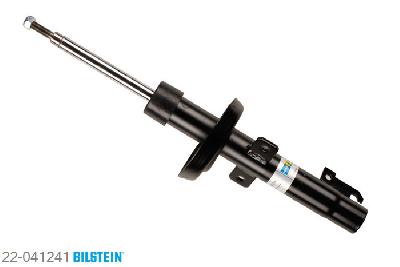 22-041241, Bilstein B4  Gas Schokdemper vooras, Ford FIESTA III (GFJ), 1.1,  1.4,  1.4 CAT,  1.6, 01/1989-12/1995, mark: S / Front axle strutdiameter 44 mm, for vehicles with stabilizer, Standaard lengte, geschikt voor gebruik met verlagingsveren tot -30mm