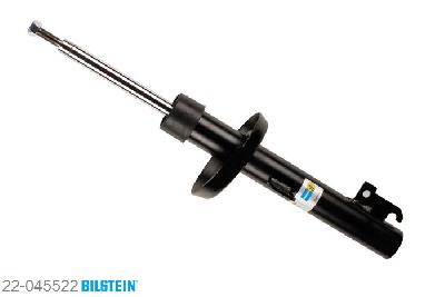 22-045522, Bilstein B4  Gas Schokdemper vooras, Ford FIESTA III (GFJ), 1.6, 01/1989-01/1994, mark: Ghia / Front axle strutdiameter 45,5 mm, Standaard lengte, geschikt voor gebruik met verlagingsveren tot -30mm