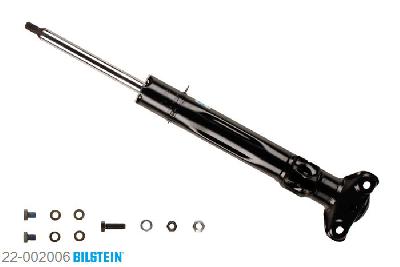 22-002006, Bilstein B4  Gas Schokdemper vooras, Mercedes 190 (W201), "2.0,  2.3,  2.3 E,  2.6,  D 2.0,  D 2.5,E 1.8,  E 2.0,  E 2.3,  E 2.3-16,  E 2.5-16,E 2.6,  E Evolution II 2.5,  Turbo-D 2.5", 10/1982-08/1993, mark: Sportline / Rear axle without ride height adjustment, Standaard lengte, geschikt voor gebruik met verlagingsveren tot -30mm