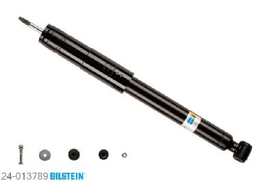 24-013789, Bilstein B4  Gas Schokdemper achteras, Mercedes 190 (W201), "2.0,  2.3,  2.3 E,  2.6,  D 2.0,  D 2.5,E 1.8,  E 2.0,  E 2.3,  E 2.3-16,  E 2.5-16,E 2.6,  E Evolution II 2.5,  Turbo-D 2.5", 10/1982-08/1993, mark: Tropen / Rear axle without ride height adjustment, Standaard lengte, geschikt voor gebruik met verlagingsveren tot -30mm