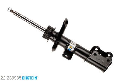 22-230935, Bilstein B4  Gas Schokdemper vooras links, Mercedes A-CLASS (W176), "A 180,  A 180 CDI,  A 200,  A 200 CDI,A 220 CDI,  A 250", 06/2012-, with sports suspension, mark: excl. P84, without AMG Sports Package, Standaard lengte, geschikt voor gebruik met verlagingsveren tot -30mm