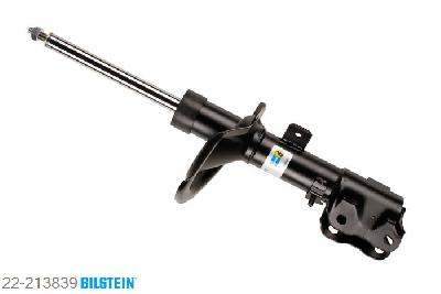 22-213839, Bilstein B4  Gas Schokdemper vooras links, Mitsubishi LANCER Saloon (CY/Z_A), "1.5,  1.5 Bifuel,  1.6,  1.8,  1.8 Bifuel,1.8 DI-D,  1.8 Flex,  2.0,  2.0 DI-D,2.0 i,  2.4 i", 01/2008-, rim: 16'', Standaard lengte, geschikt voor gebruik met verlagingsveren tot -30mm