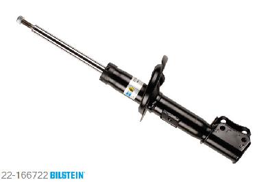 22-166722, Bilstein B4  Gas Schokdemper vooras links, Opel AGILA, 1.0,  1.0 LPG,  1.2,  1.2 LPG,  1.3 CDTI, 04/2008-, Standaard lengte, geschikt voor gebruik met verlagingsveren tot -30mm