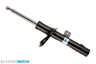 22-137203, Bilstein B4  Gas Schokdemper vooras rechts, Peugeot 206 Saloon, 1.4,  1.6 16V, 03/2007-, without sport chassis, without off-road suspension, Standaard lengte, geschikt voor gebruik met verlagingsveren tot -30mm