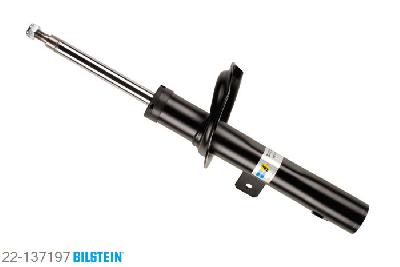 22-137197, Bilstein B4  Gas Schokdemper vooras links, Peugeot 206 Saloon, 1.4,  1.6 16V, 03/2007-, without sport chassis, without off-road suspension, Standaard lengte, geschikt voor gebruik met verlagingsveren tot -30mm