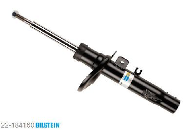 22-184160, Bilstein B4  Gas Schokdemper vooras links, Peugeot 207 Saloon, "1.4,  1.4 Bioflex,  1.6 Bioflex,  1.9 XSD,2.0 HDi", 12/2007-, with standard chassis / Front axle strutdiameter 47 mm, Standaard lengte, geschikt voor gebruik met verlagingsveren tot -30mm