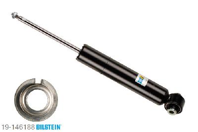 19-146188, Bilstein B4  Gas Schokdemper achteras, Peugeot 407 Coupe (6C_), 2.0 HDi,  2.2 16V,  2.7 HDi, 10/2005-, without electronic suspension control, Standaard lengte, geschikt voor gebruik met verlagingsveren tot -30mm