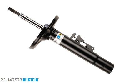 22-147578, Bilstein B4  Gas Schokdemper vooras, Porsche BOXSTER (987), 2.7,  2.9,  S 3.2,  S 3.4,  Spyder 3.4, 11/2004-, without electronic suspension control, without PASM, Standaard lengte, geschikt voor gebruik met verlagingsveren tot -30mm