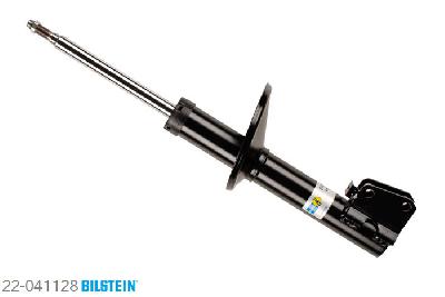22-041128, Bilstein B4  Gas Schokdemper vooras, Renault CLIO I (B/C57_, 5/357_), 1.1, 01/1991-09/1998, Front axle fixing hole pitches 52 mm, Standaard lengte, geschikt voor gebruik met verlagingsveren tot -30mm