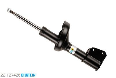 22-127426, Bilstein B4  Gas Schokdemper vooras, Renault CLIO II Box (SB0/1/2_), 1.1,  1.2,  1.5 dCi,  1.6 X,  1.9 D,  1.9 DTi, 09/1998-, with standard chassis / Front axle fixing hole pitches 52 mm, Standaard lengte, geschikt voor gebruik met verlagingsveren tot -30mm