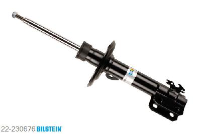 22-230676, Bilstein B4  Gas Schokdemper vooras links, Toyota YARIS (_P13_), 1.0,  1.3,  1.3 VVT-i,  1.4 D-4D,  1.5, 12/2010-, with off-road suspension, with standard chassis, Standaard lengte, geschikt voor gebruik met verlagingsveren tot -30mm