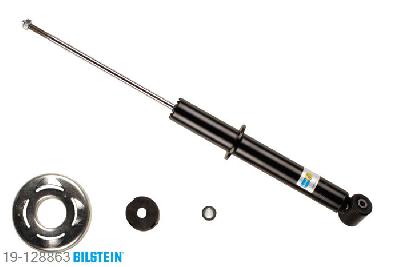 19-128863, Bilstein B4  Gas Schokdemper achteras, VW POLO (6N1), "1.7 SDI,  100 1.4 16V,  45 1.0,  50 1.0,55 1.3,  55 1.4,  60 1.4,  60 1.7 SDI,64 1.9 D,  64 1.9 SDI,  75 1.6", 10/1994-10/1999, Standaard lengte, geschikt voor gebruik met verlagingsveren tot -30mm