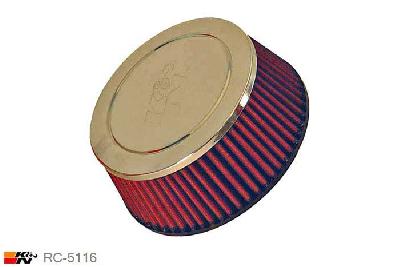 45mm aansluitdiameter, RC-5116, K&N Luchtfilter Universeel, Conisch, Lengte filter 65mm, Buitendiameter onder 175mm, Buitendiameter kap 148mm, Chroom kap, Lengte flens 45mm, 0 mm