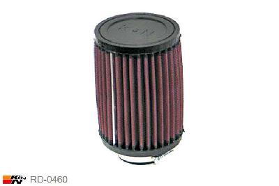 48mm aansluitdiameter, RD-0460, K&N Luchtfilter Universeel, Cilindrisch, Lengte filter 127mm, Buitendiameter onder 89mm, Buitendiameter kap 89mm, Rubber kap, Lengte flens 16mm, 0 mm
