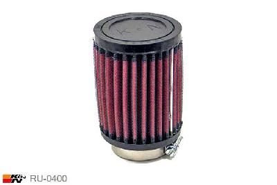 48mm aansluitdiameter, RU-0400, K&N Luchtfilter Universeel, Cilindrisch, Lengte filter 102mm, Buitendiameter onder 76mm, Buitendiameter kap 76mm, Rubber kap, Lengte flens 16mm, 0 mm