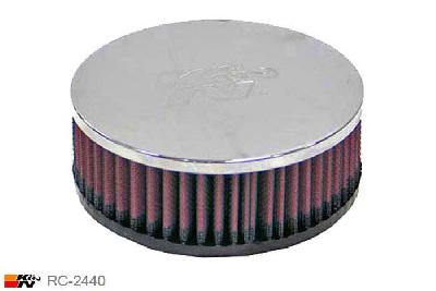 51mm aansluitdiameter, RC-2440, K&N Luchtfilter Universeel, Cilindrisch, Lengte filter 51mm, Buitendiameter onder 137mm, Buitendiameter kap 137mm, Chroom kap, Lengte flens 16mm, 0 mm