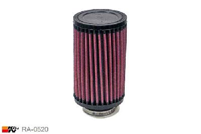 52mm aansluitdiameter, RA-0520, K&N Luchtfilter Universeel, Cilindrisch, Lengte filter 152mm, Buitendiameter onder 89mm, Buitendiameter kap 89mm, Rubber kap, Lengte flens 22mm, 0 mm