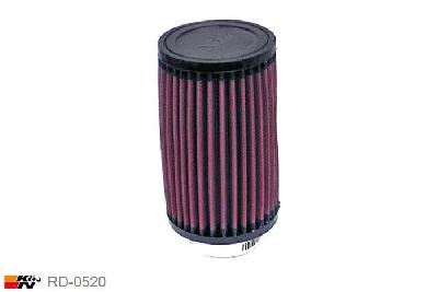 54mm aansluitdiameter, RD-0520, K&N Luchtfilter Universeel, Cilindrisch, Lengte filter 152mm, Buitendiameter onder 89mm, Buitendiameter kap 89mm, Rubber kap, Lengte flens 22mm, 0 mm