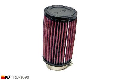 57mm aansluitdiameter, RU-1090, K&N Luchtfilter Universeel, Cilindrisch, Lengte filter 152mm, Buitendiameter onder 89mm, Buitendiameter kap 89mm, Rubber kap, Lengte flens 19mm, 10 graden hoek, 0 mm